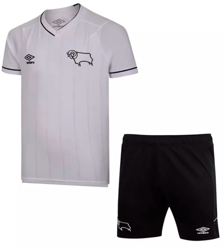 Kit infantil oficial umbro Derby County 2020 2021 I jogador